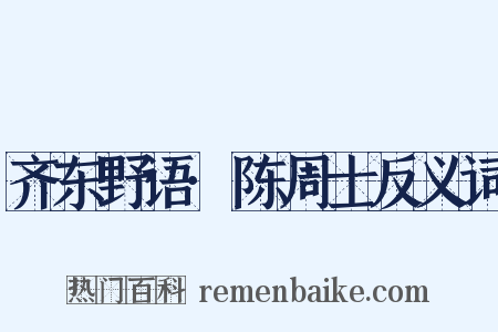 齐东野语·陈周士反义词是什么意思的图片